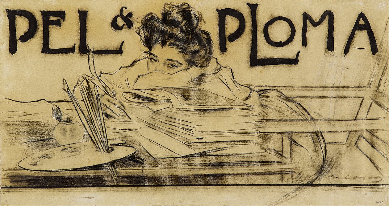 Touca para a revista Pèl i Ploma de Ramon Casas i Carbo