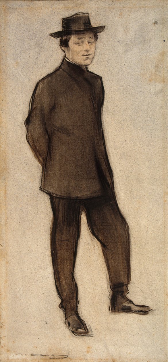 Retrato de Isidre Nonell de Ramon Casas i Carbo