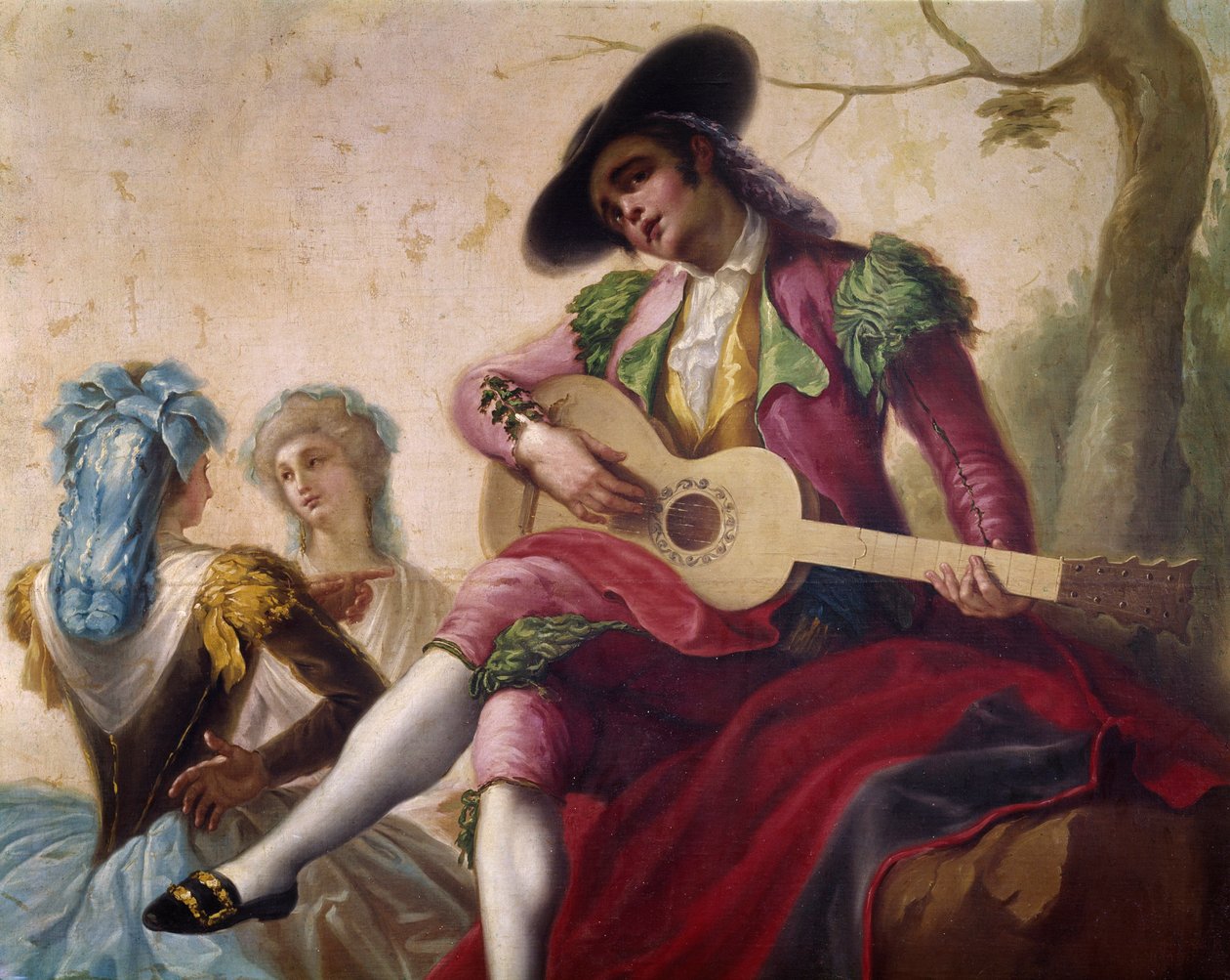 Guitarrista, detalhe (Papelão para Tapeçaria de Ramon Bayeu y Subias