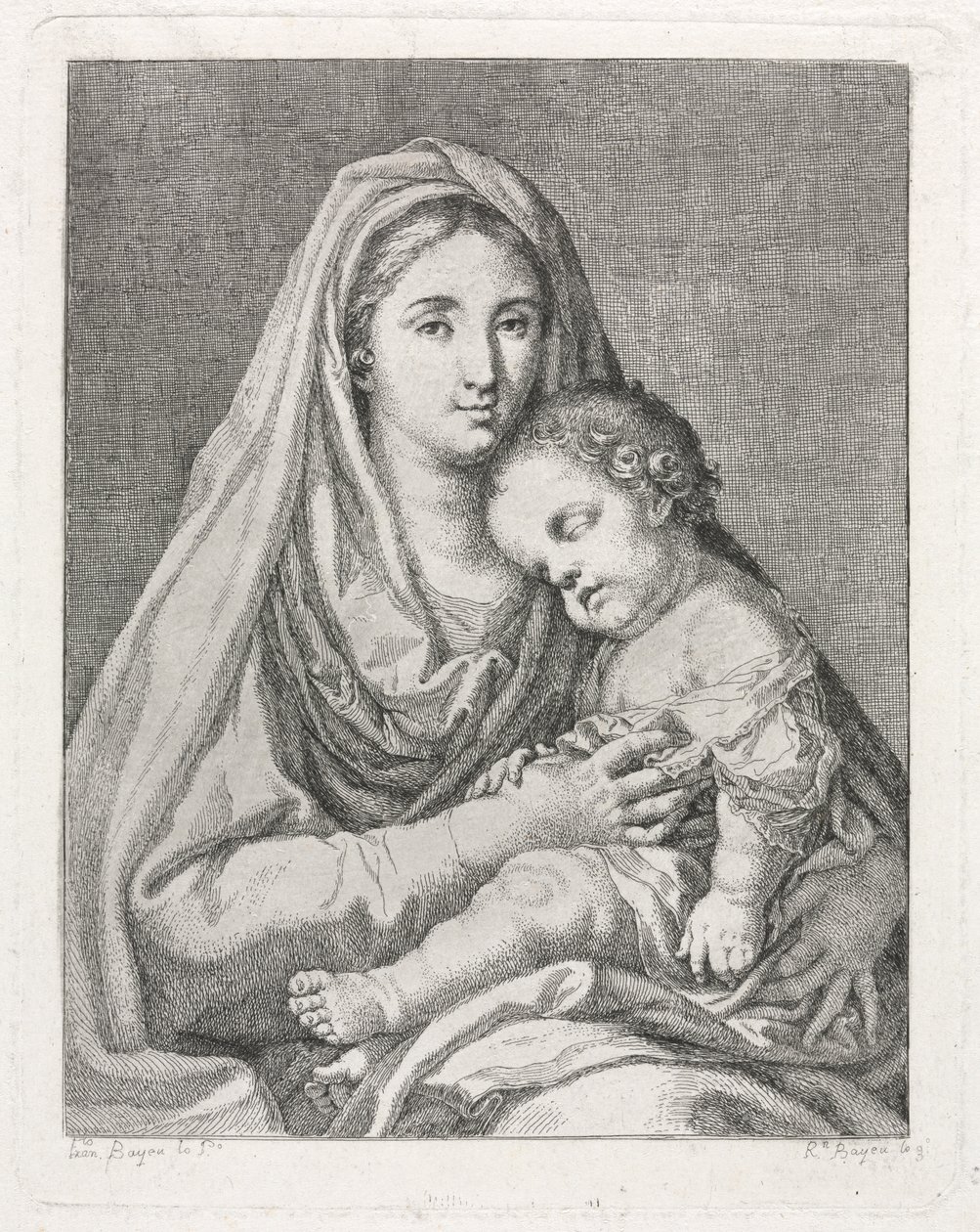 Madonna and Child (depois de Francisco Bayeu y Subias) de Ramon Bayeu y Subias