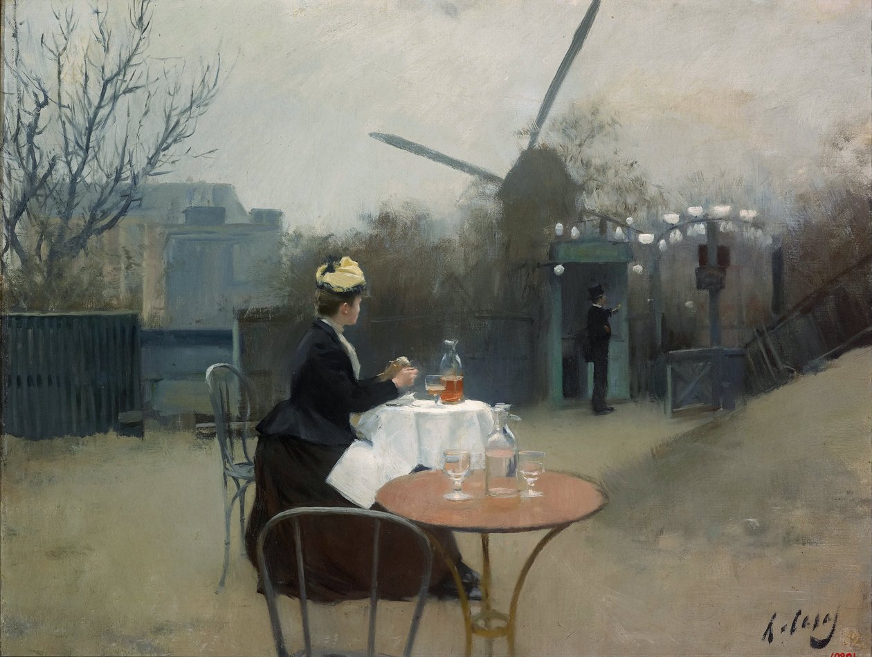 Plein air - Casas, Ramon (1866-1932) - c. 1890 - Óleo sobre tela - 50,5x65 - Museu Nacional de Arte da Catalunha, Barcelona de Ramón Casas