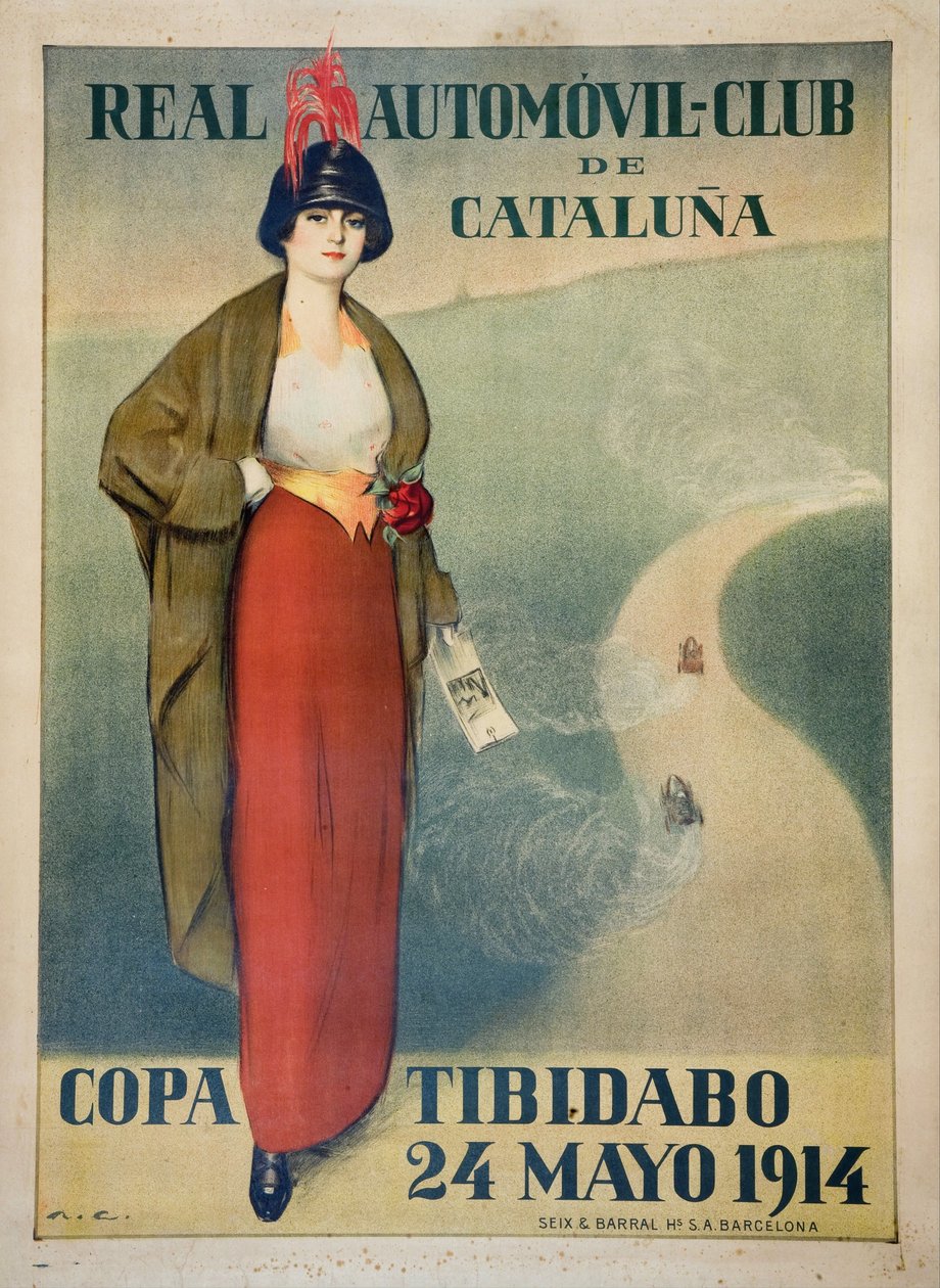 Real Automovil Club de Catalunya (Poster) - Obra de Ramon Casas (1866-1932) - 1914 - Litografia colorida - 110x81,7 - Museu Nacional d