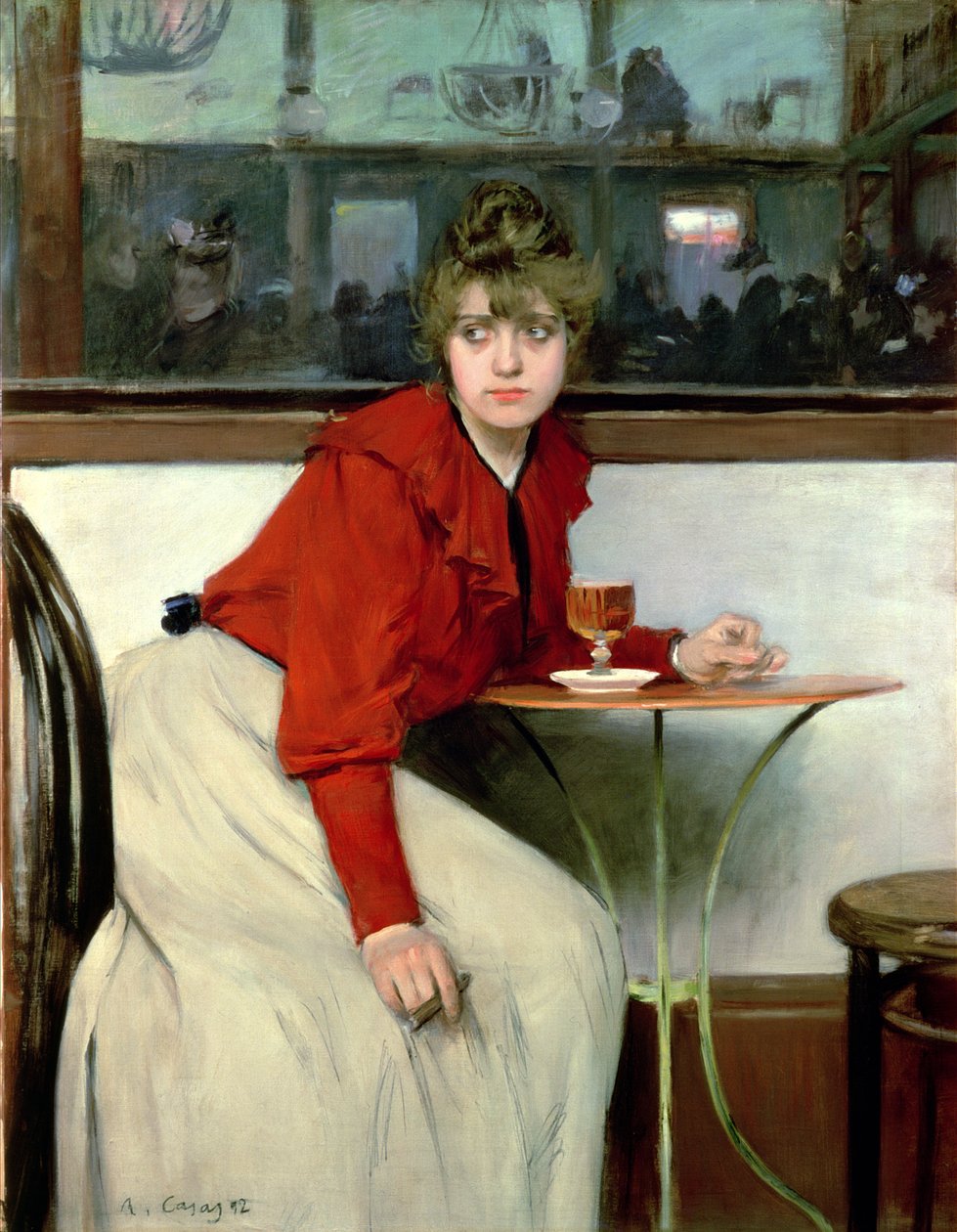 Chica num Bar de Ramon Casas i Carbo