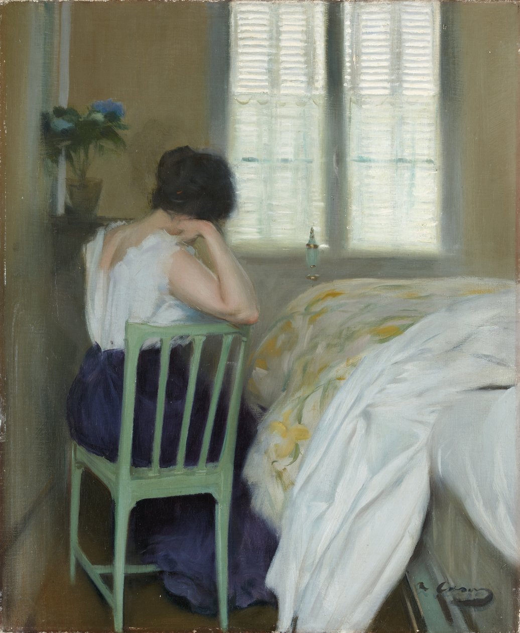 The Sad Hours, c.1900 (óleo sobre tela) de Ramon Casas i Carbo