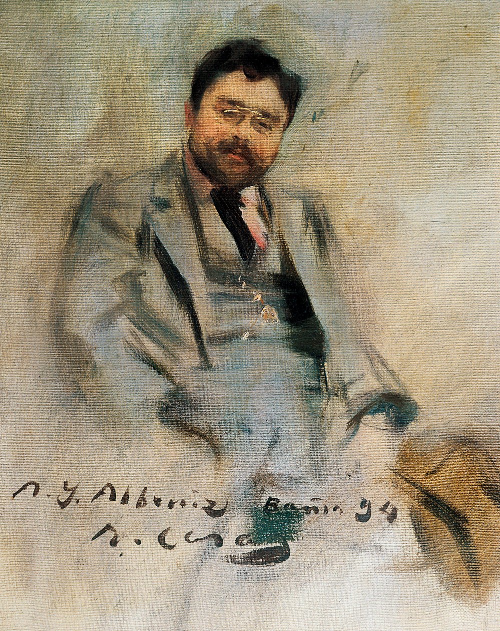 Retrato de Isaac Albeniz aos 34 anos de idade (óleo sobre tela) de Ramon Casas i Carbo