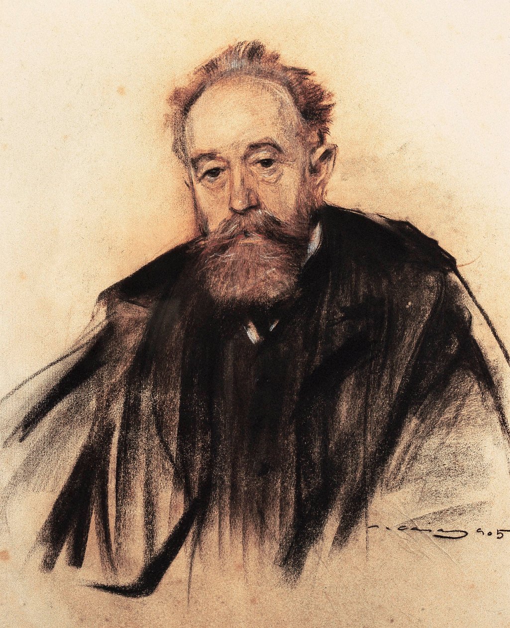 Retrato do pintor e político espanhol Aureliano de Beruete (1845-1912) de Ramon Casas i Carbo