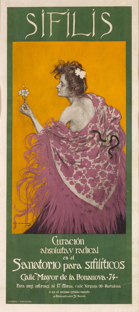 Sífilis Poster de Ramon Casas i Carbo