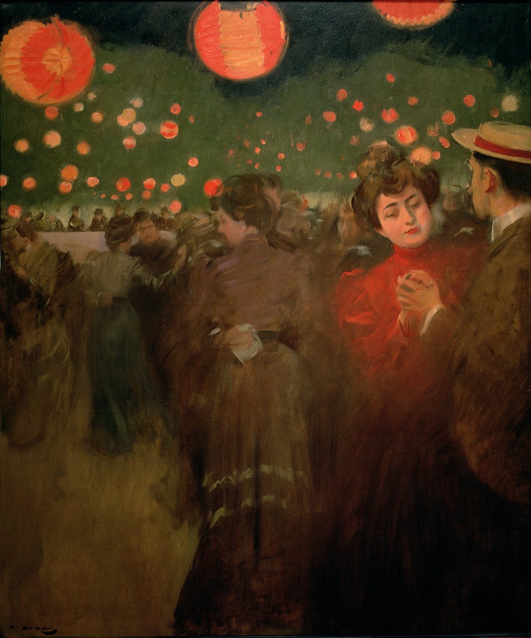 The Open-Air Party, c.1901-02 (óleo sobre tela) de Ramon Casas i Carbo