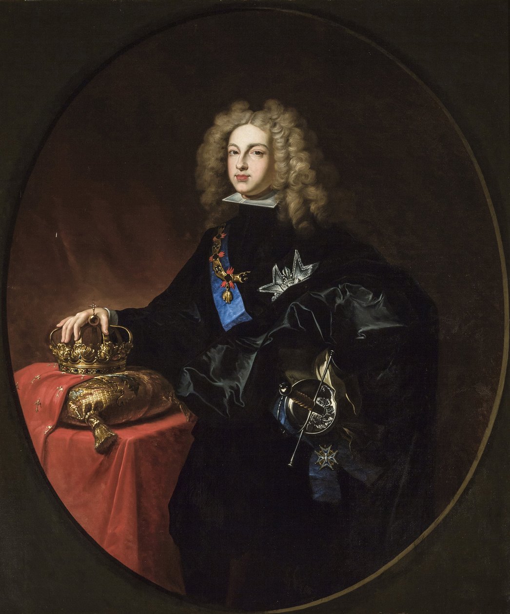 Filipe V (Rei de Espanha) - Arte académica : Retrato de Filipe V (1683-1746), Rei de Espanha por Mosquera Ruiz-Vidal, Ramon (1842-1908) de Ramon Mosquera Ruiz Vidal