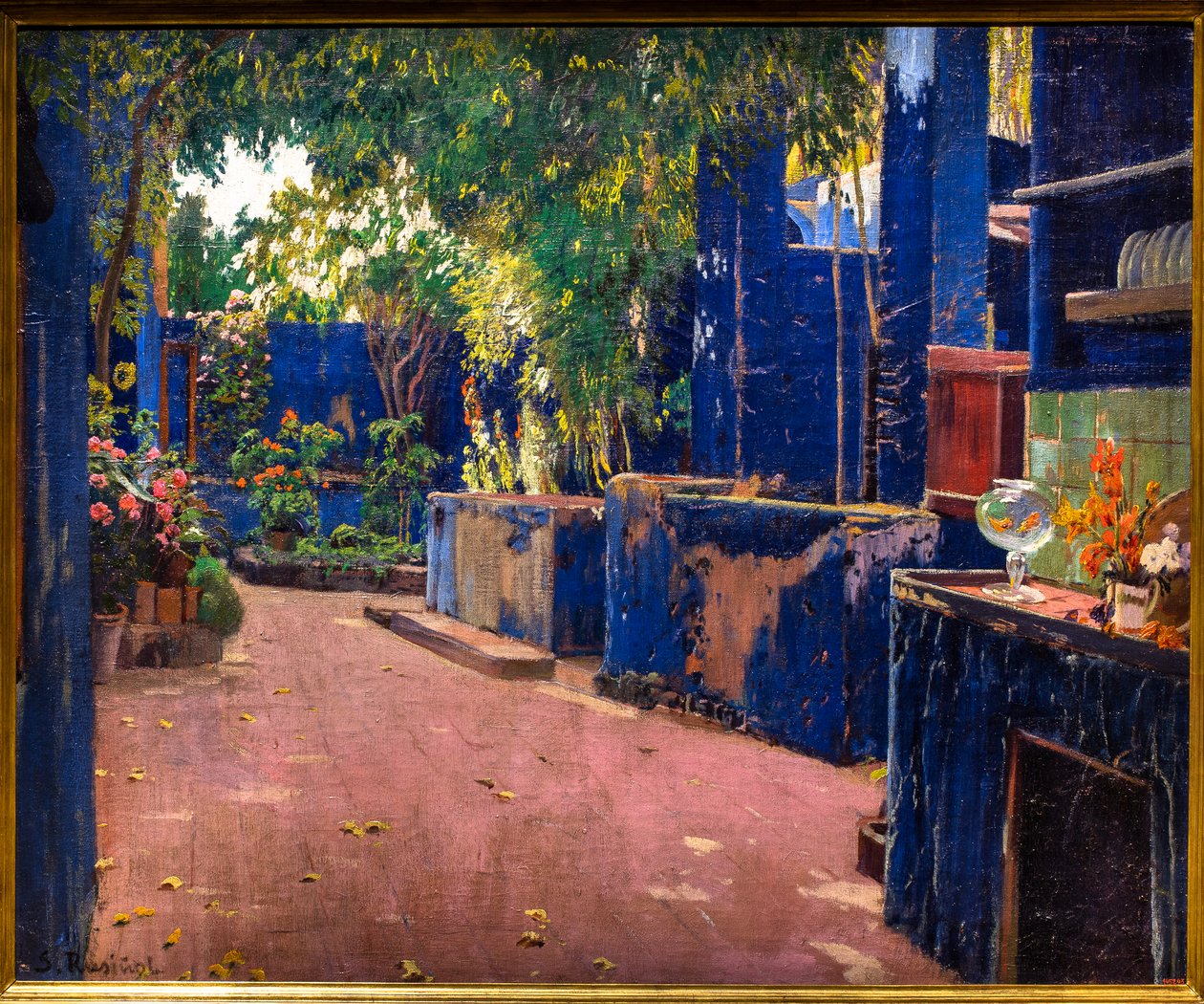 O Pátio Azul de Ramon and Rusinol Santiago (1861 1932) Casas