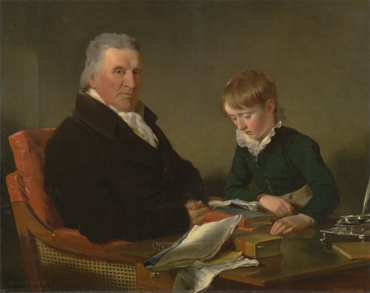 Francis Noel Clarke Mundy e seu neto, William Mundy (1809) de Ramsay Richard Reinagle
