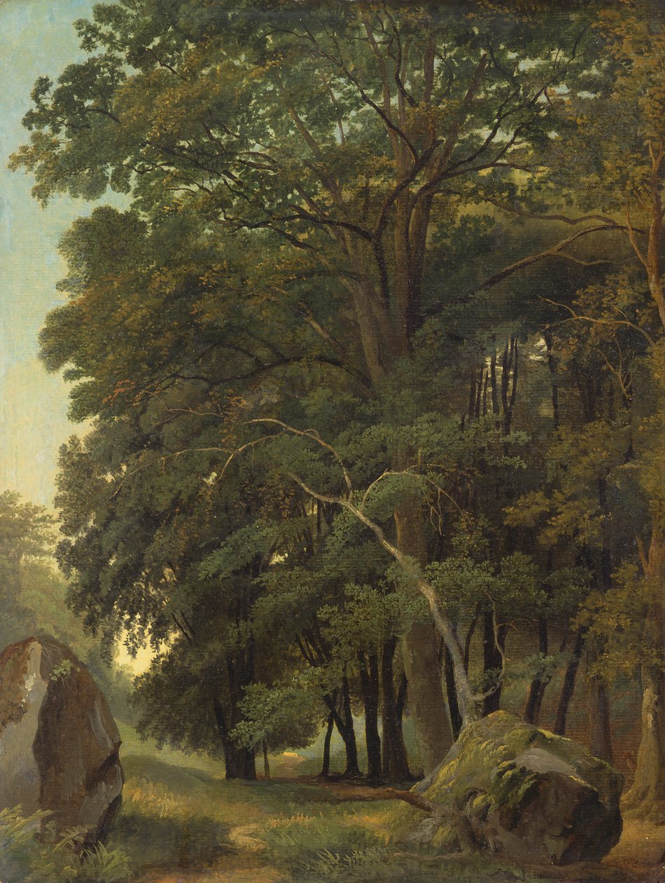 Uma paisagem arborizada de Ramsay Richard Reinagle