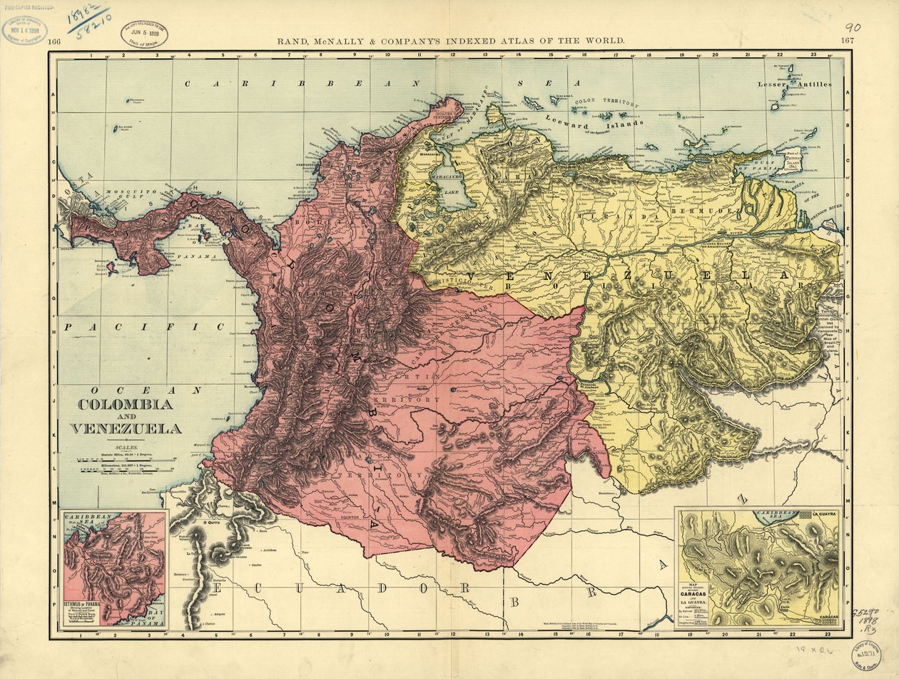 Colômbia e Venezuela. LOC 2003627059 de Rand McNally and Company