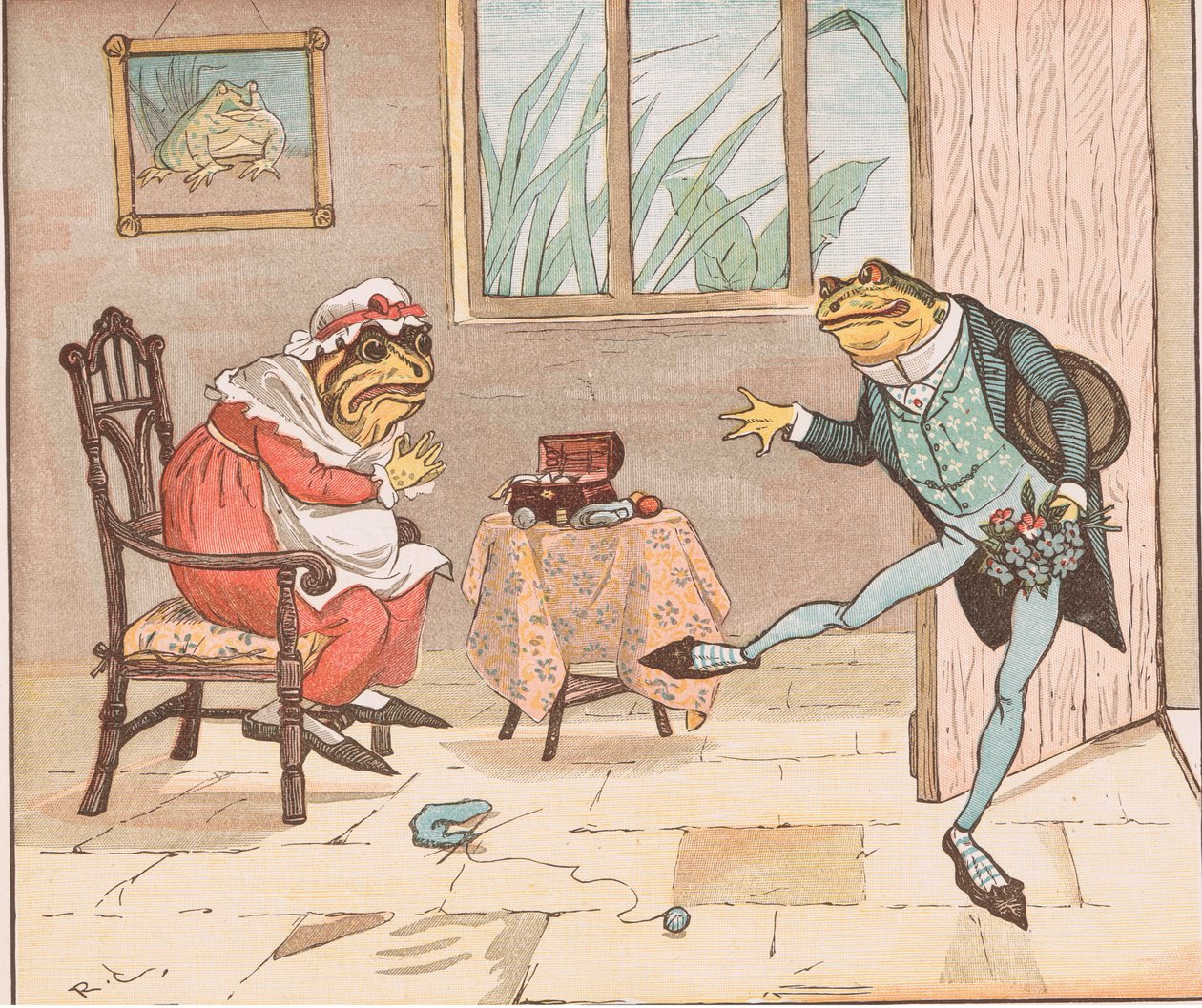 Um sapo ele iria um cortejar de Randolph Caldecott