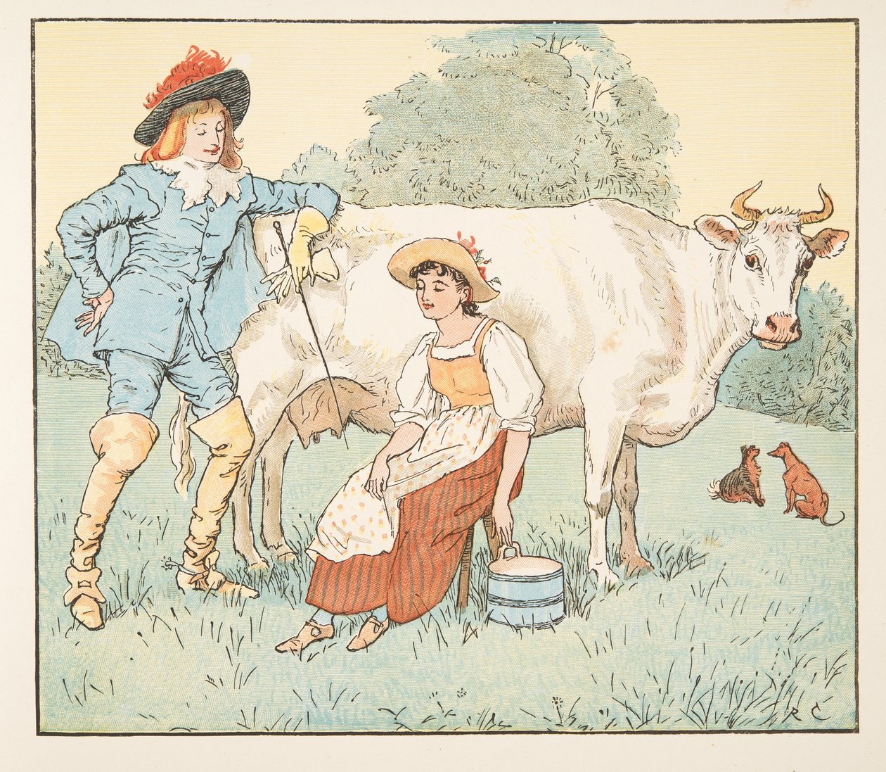 "Devo casar com você minha linda empregada", De The Hey Diddle Diddle Picture Book, pub.1882 de Randolph Caldecott