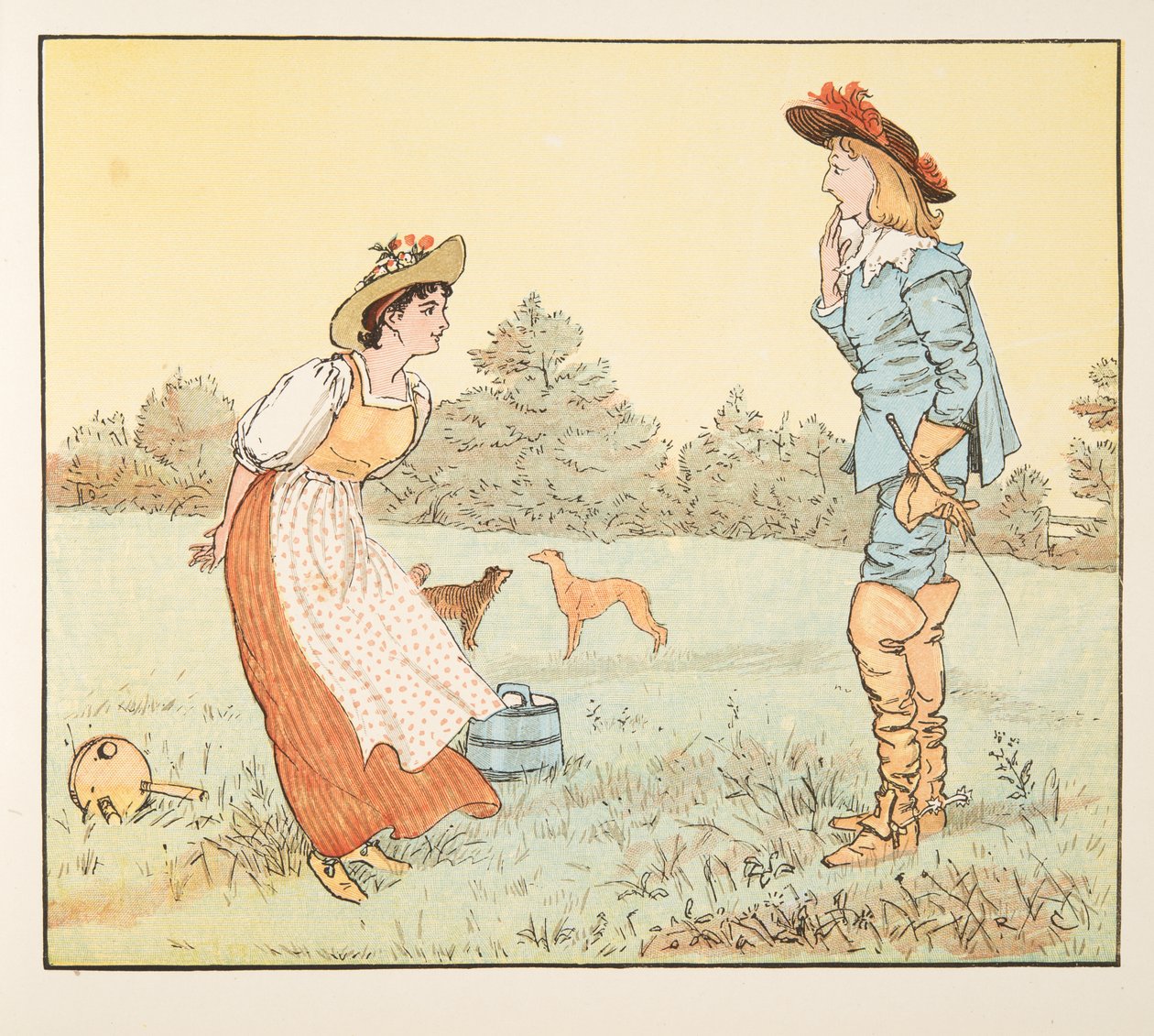 "Então eu não posso casar com você, minha empregada bonita!", Do Hey Diddle Diddle Picture Book, pub.1882 de Randolph Caldecott