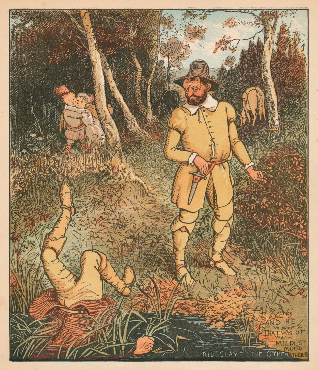 E aquele que era de humor mais suave matou o outro, c1880. de Randolph Caldecott