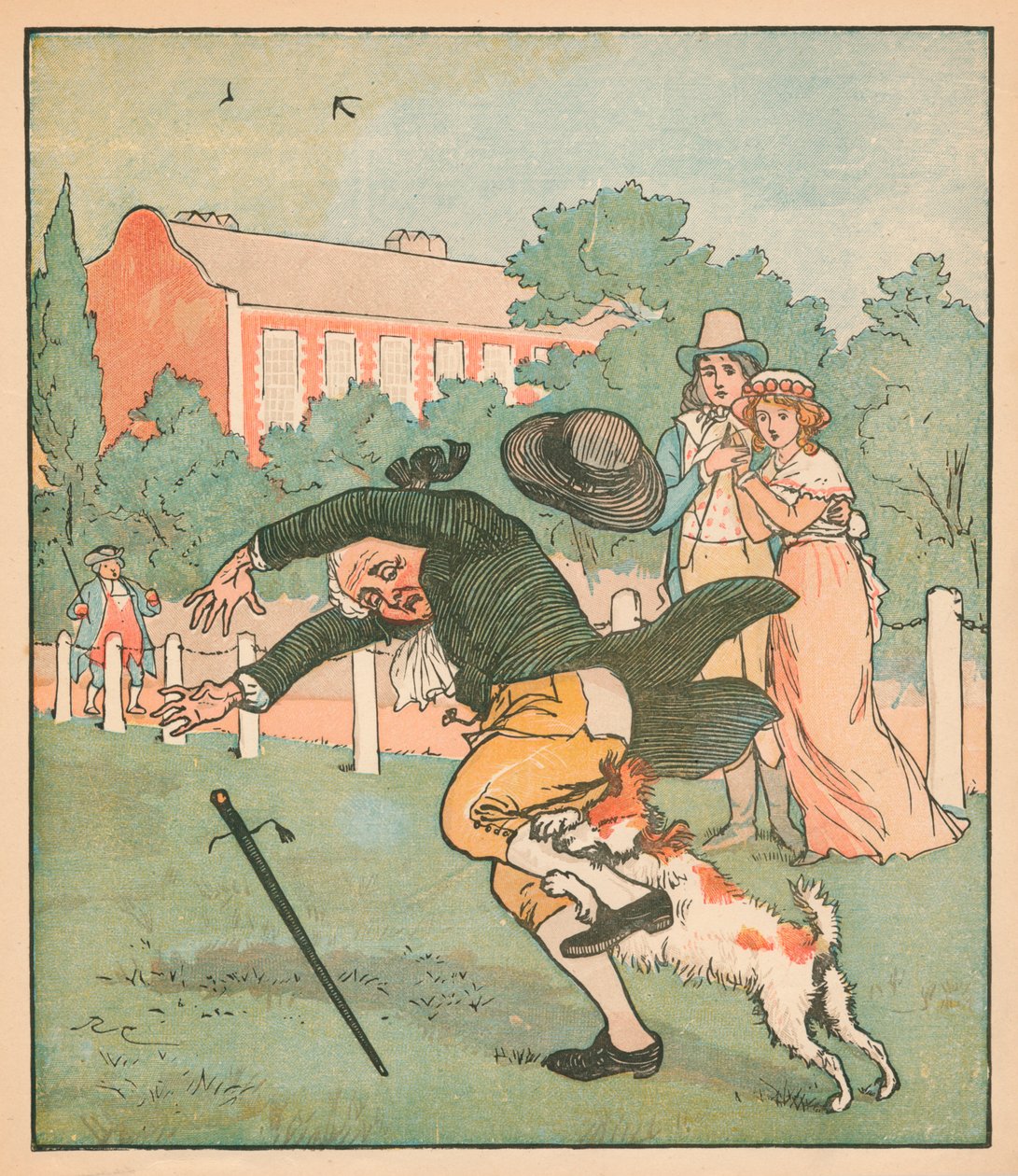 Bom homem de Islington mordido pelo cachorro, c1879. de Randolph Caldecott