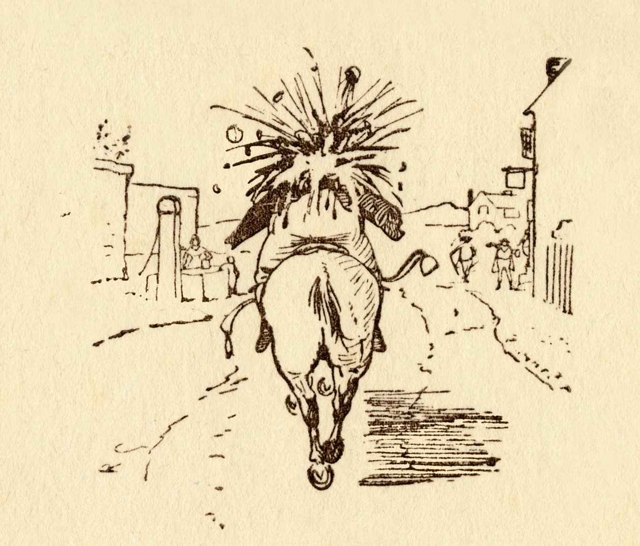 As garrafas de vinho de John Gilpins explodem, 1878, c1918. de Randolph Caldecott