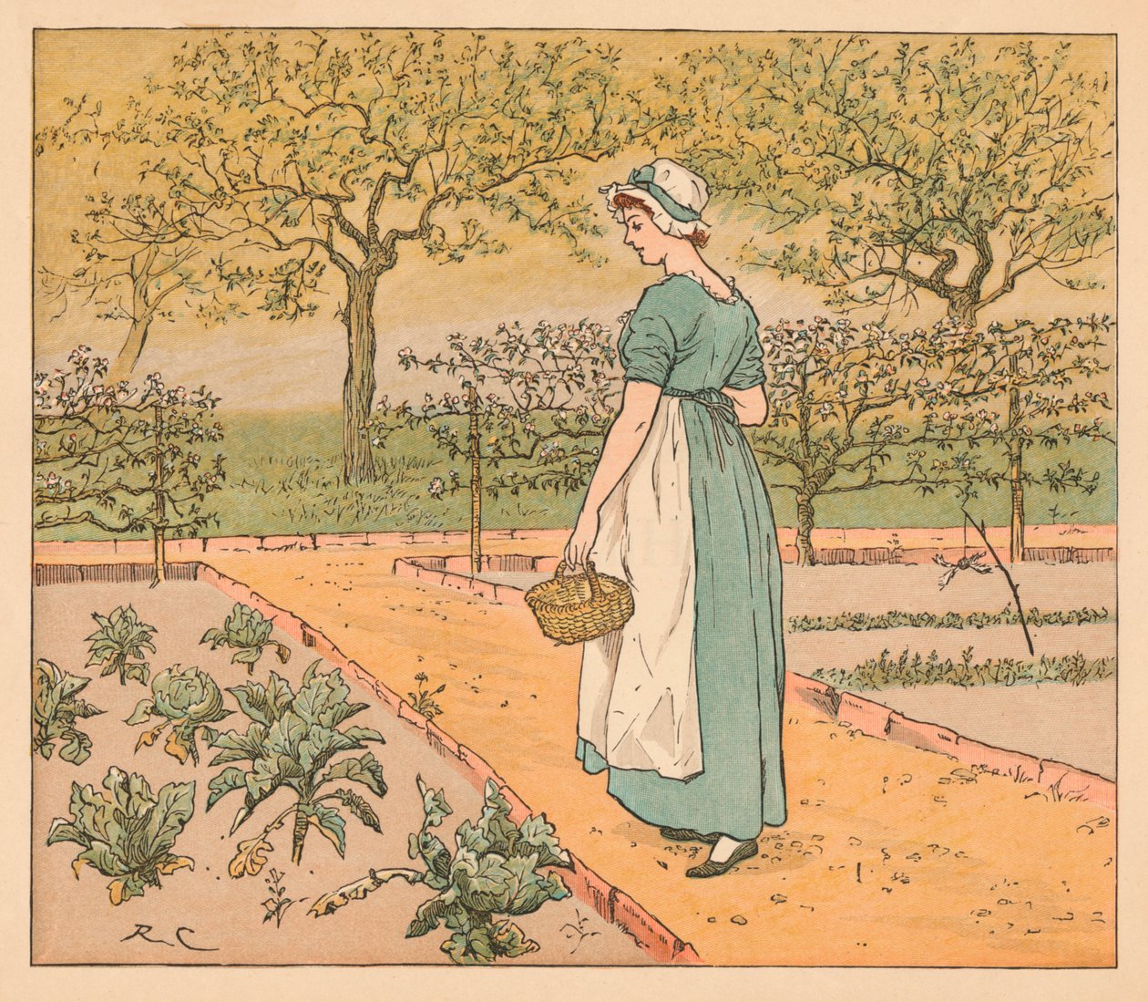 Então ela foi ao jardim, c1885, 1934. de Randolph Caldecott