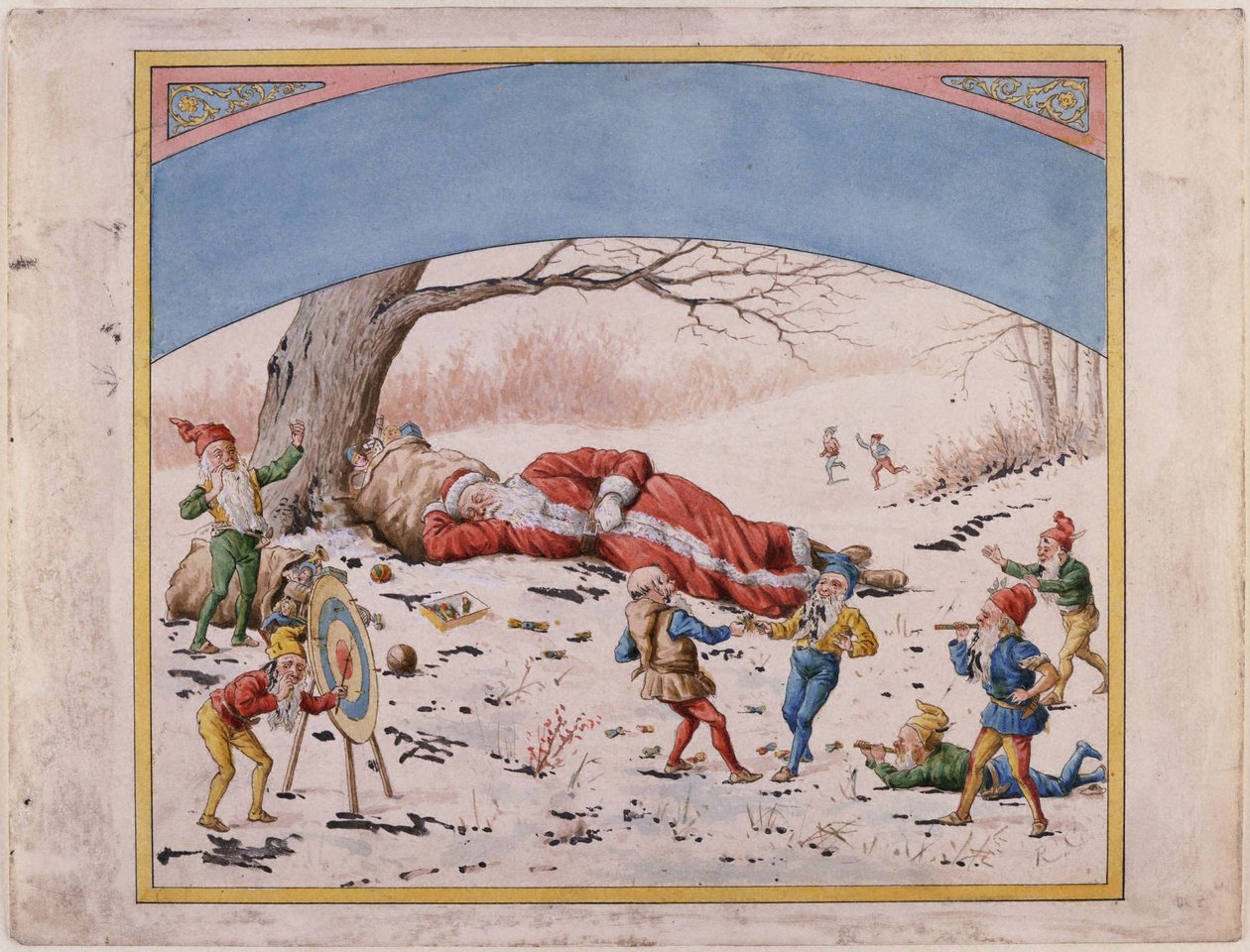 São Nicolau e os seus elfos de Randolph Caldecott