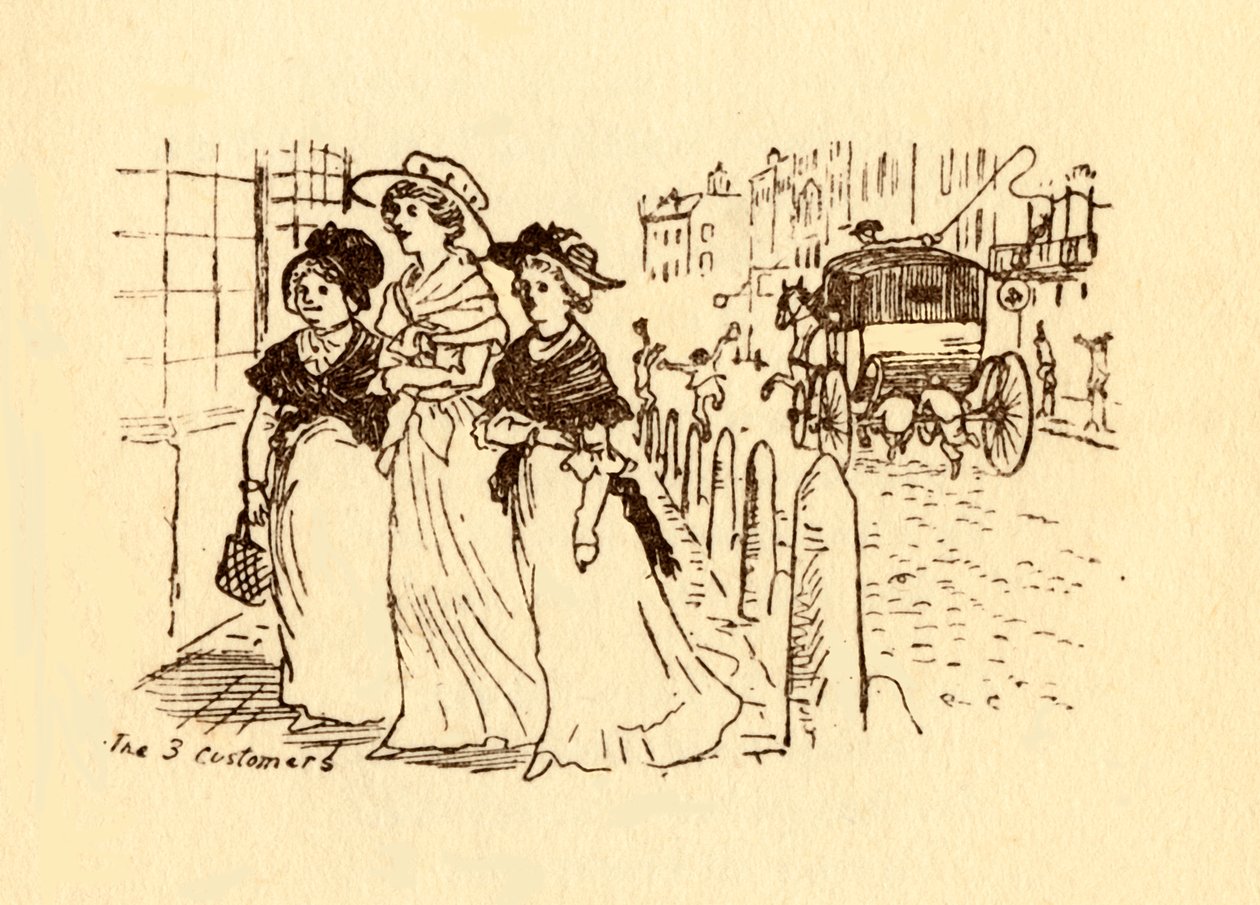Os 3 clientes, 1878, c1918. de Randolph Caldecott