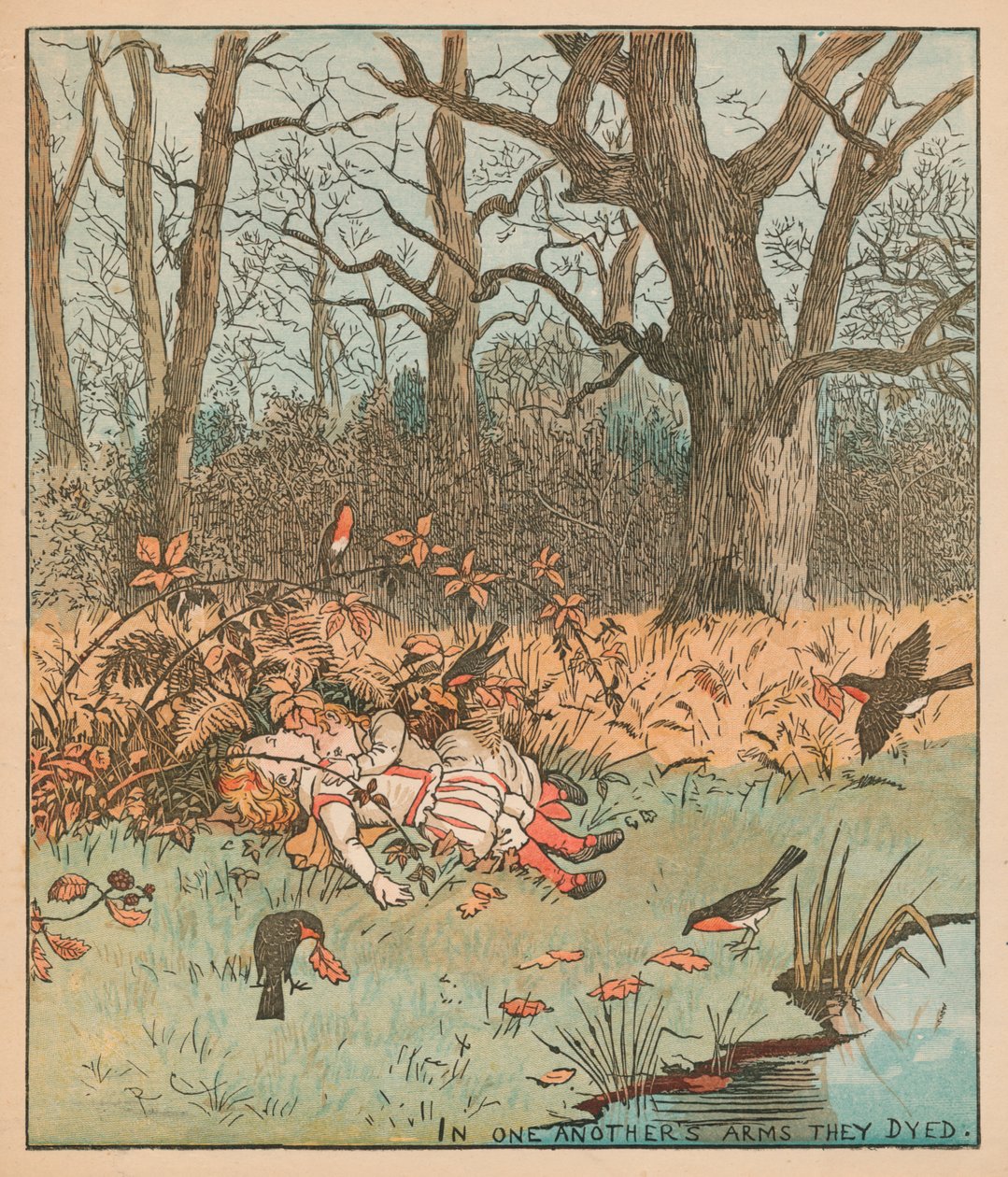 Os bebês na madeira, c1878. de Randolph Caldecott