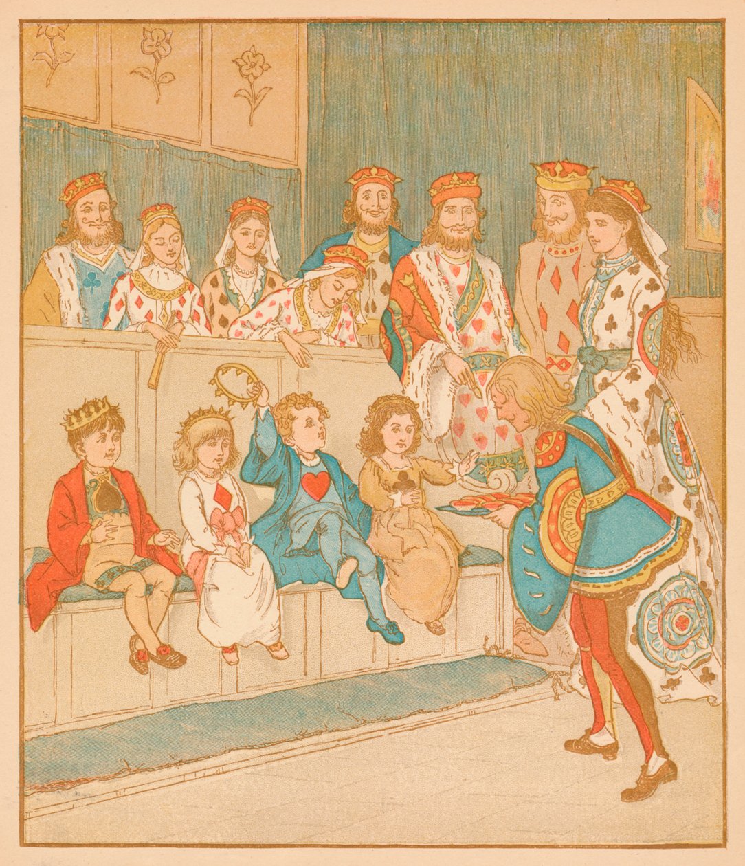 O Valete de Copas, trouxe de volta essas tortas, 1880. de Randolph Caldecott
