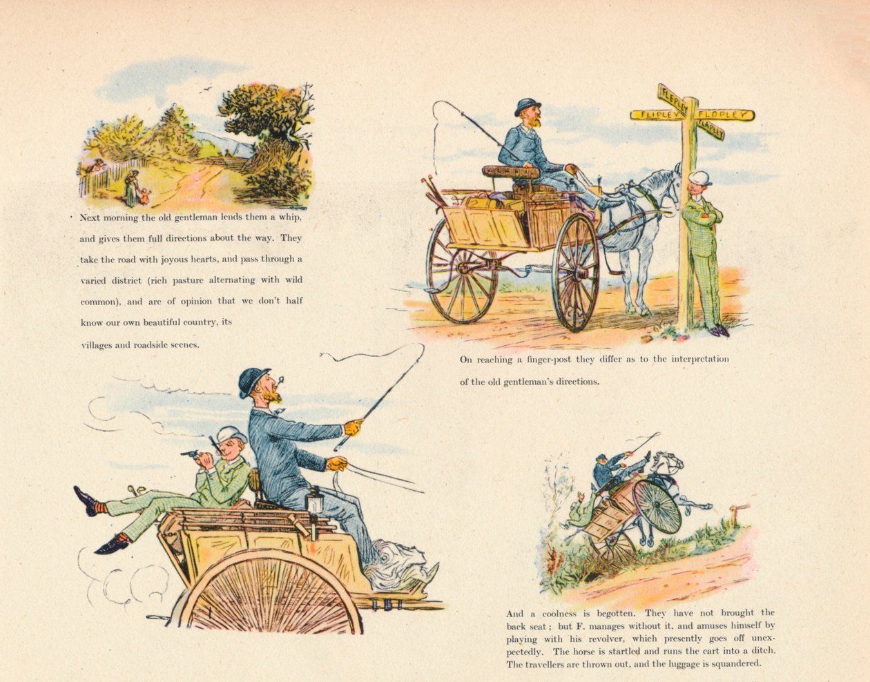 As estranhas aventuras de um carrinho de cachorro, 1888, 1946 de Randolph Caldecott