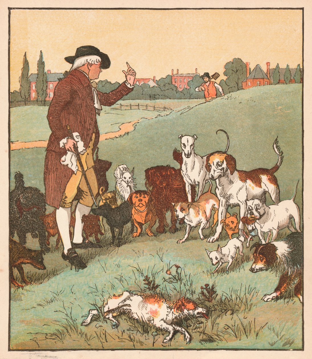 O cachorro que morreu, c1879. de Randolph Caldecott