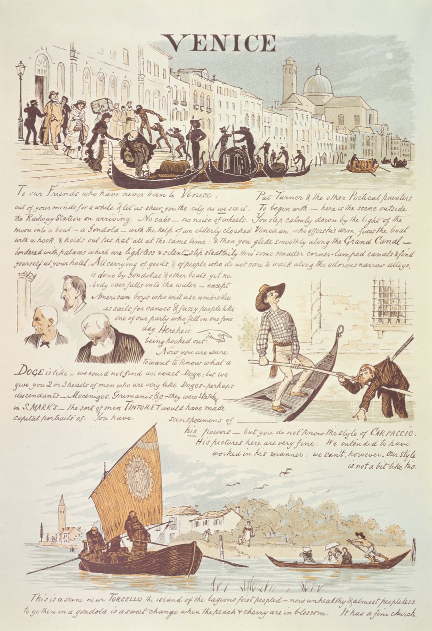 Veneza, com desenhos animados de Randolph Caldecott