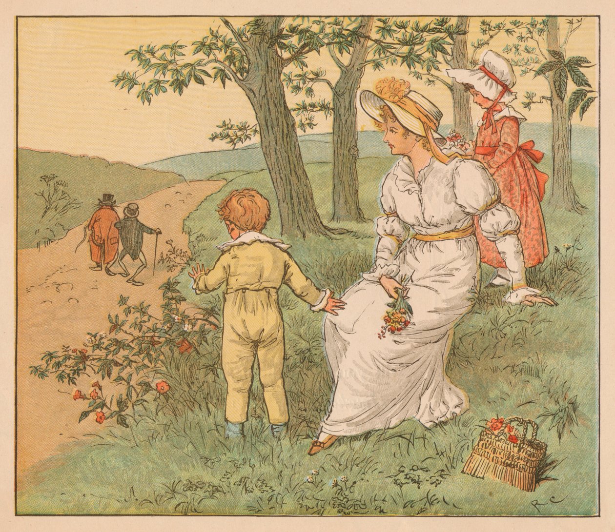 Caminhando para Mouseys Hall, c1883. de Randolph Caldecott