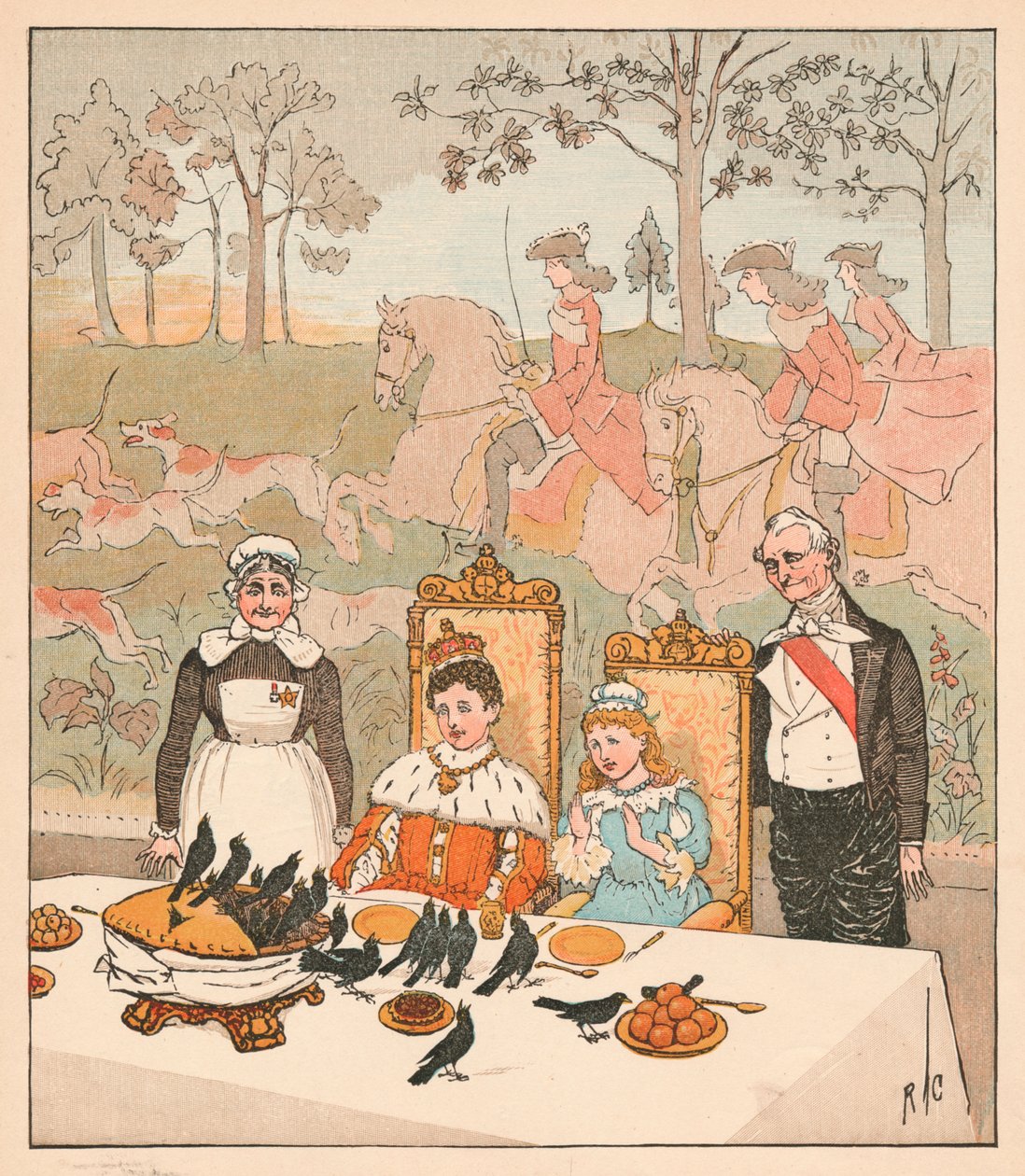 Não era um prato delicado para colocar diante do rei, 1880. de Randolph Caldecott