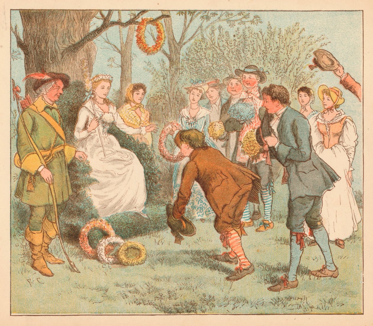 ... eles foram a um caramanchão ..., c1885, 1934. de Randolph Caldecott