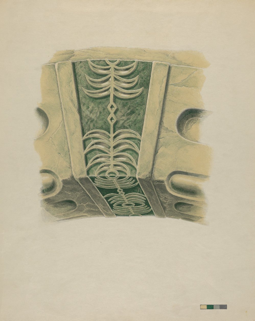 Keystone in Arch na Missão San Juan Capistrano de Randolph F. Miller