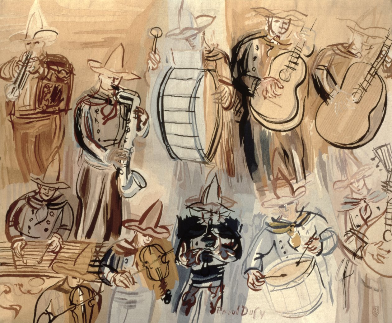 Orquestra Mexicana, pelo Estúdio Raymond Picaud, Aubusson de Raoul (after) Dufy