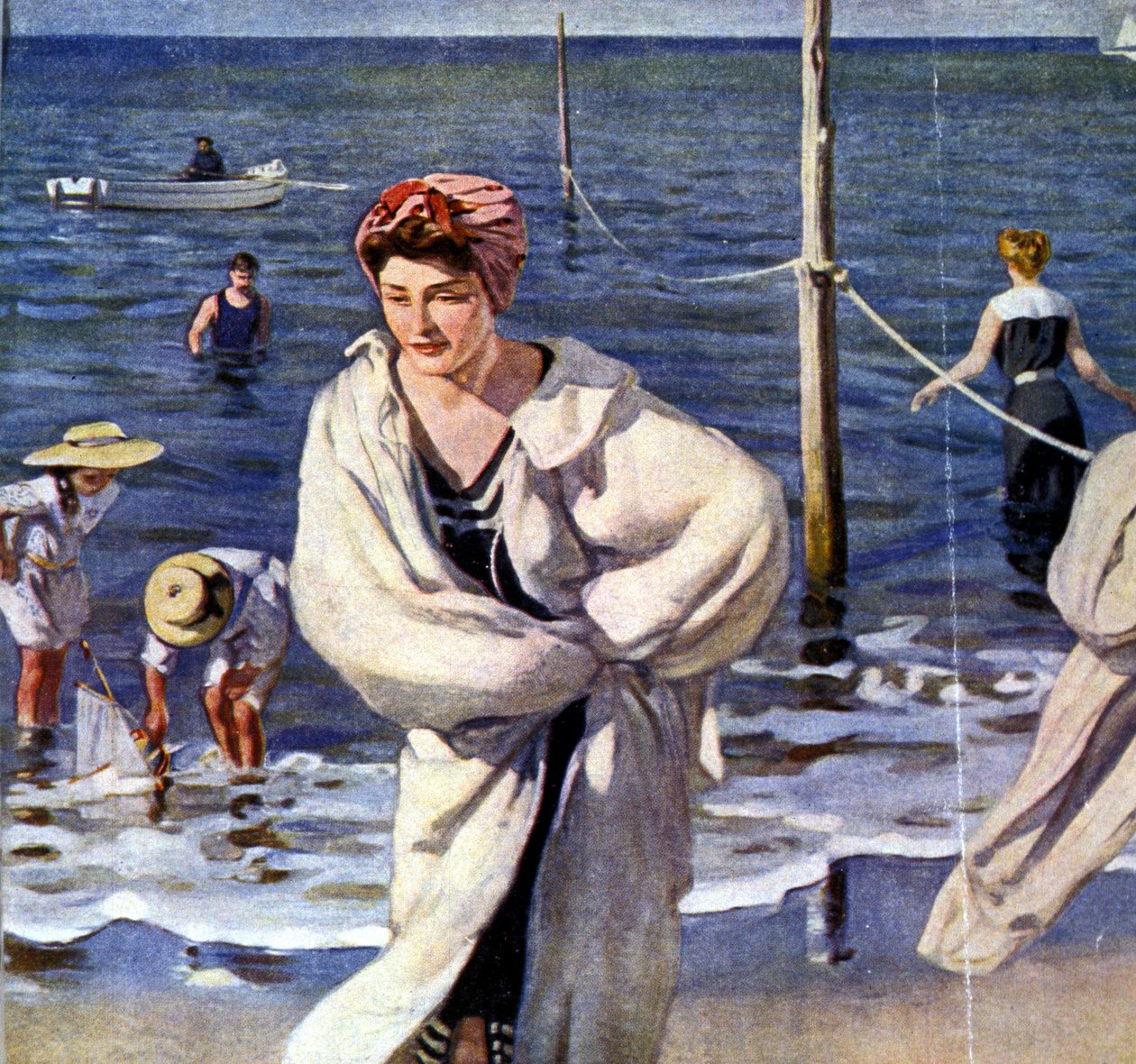 Na orla marítima, ilustração de Raoul du Gardier (1871 - 1952). de Raoul Du Gardier