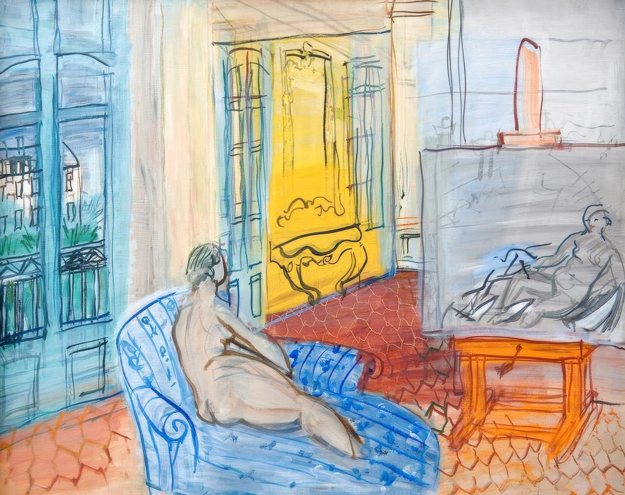 Um modelo no atelier da praça Arago em Perpignan de Raoul Dufy