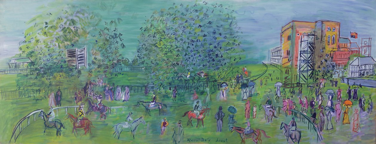 Ascot, c.1930 (óleo sobre tela) de Raoul Dufy
