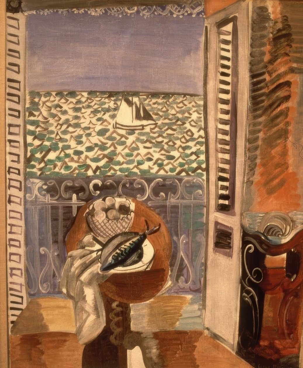 Vista através de uma janela de Raoul Dufy