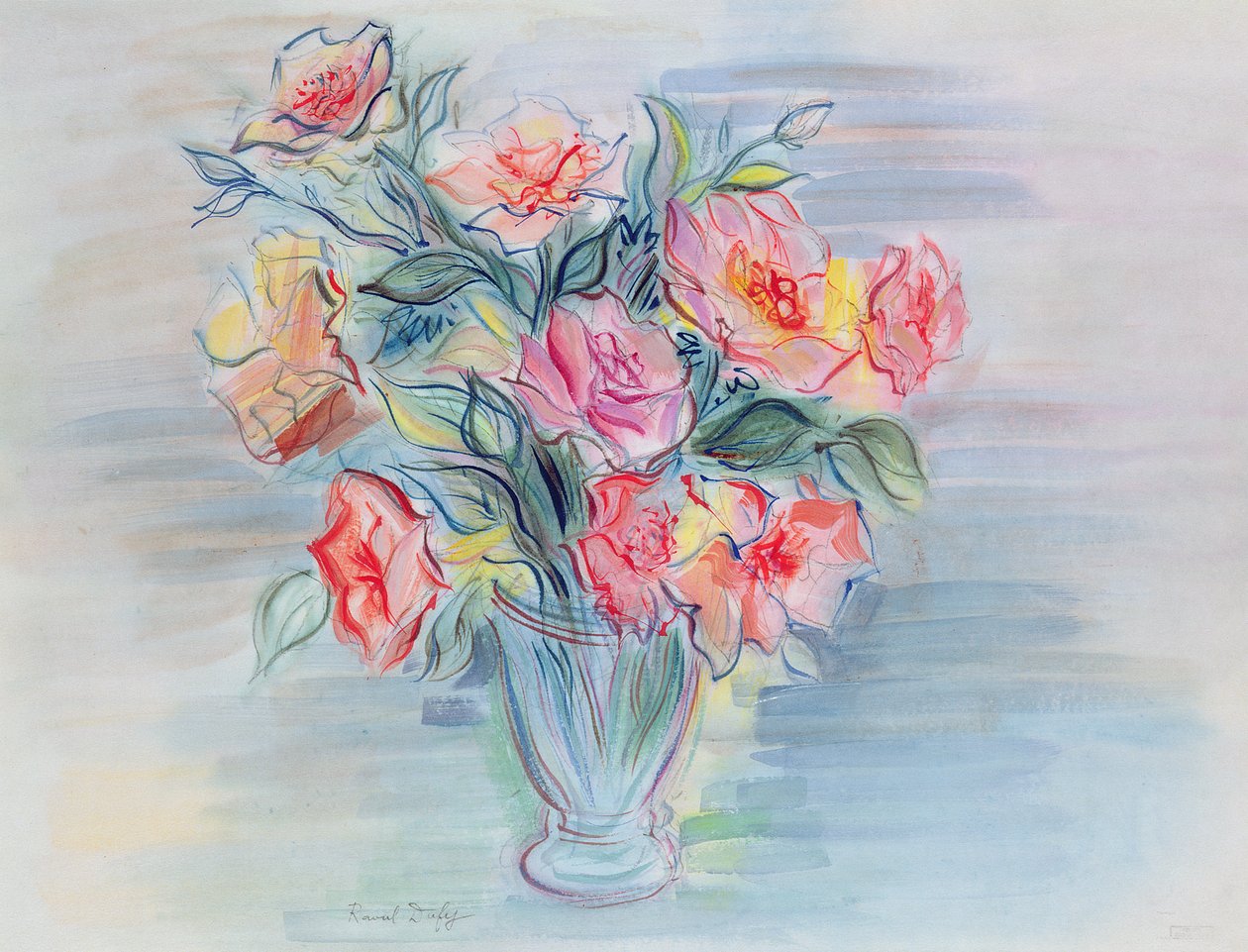 Ramo de flores num vaso de Raoul Dufy