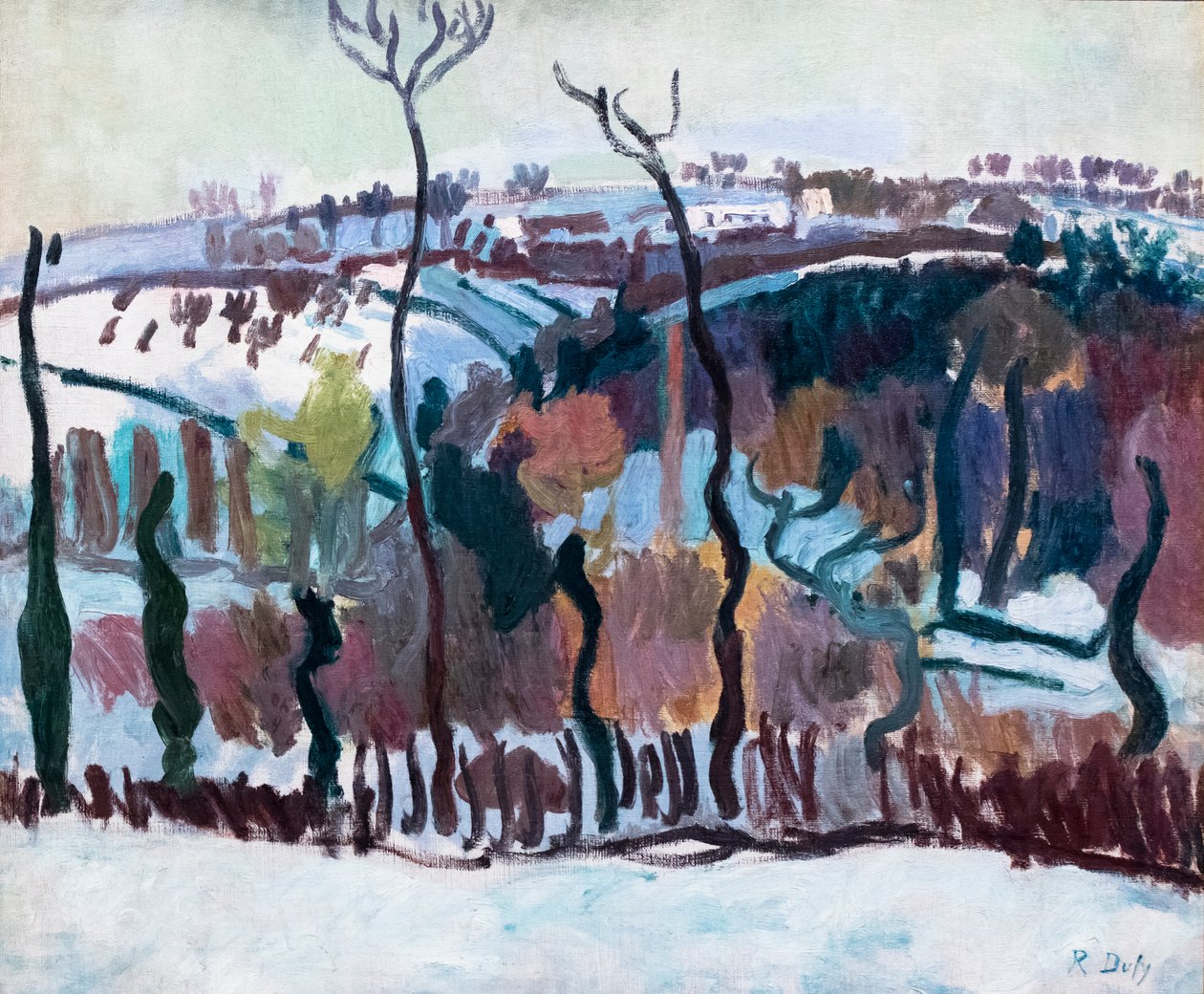 Cortina de árvores em Falaise de Raoul Dufy