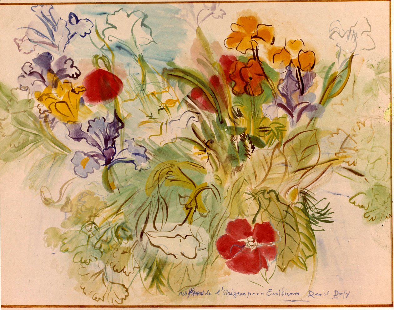Flores do Arizona para Emília, século XX (desenho) de Raoul Dufy