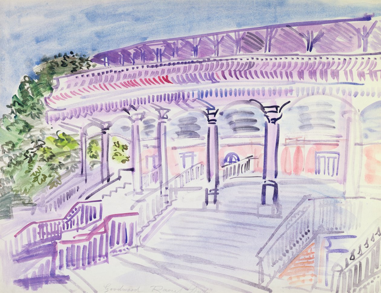 Goodwood, c.1930 (aguarela sobre papel) de Raoul Dufy