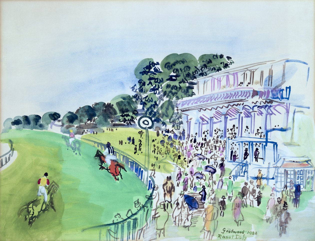 Goodwood, a tribuna de honra em frente ao hipódromo de Raoul Dufy