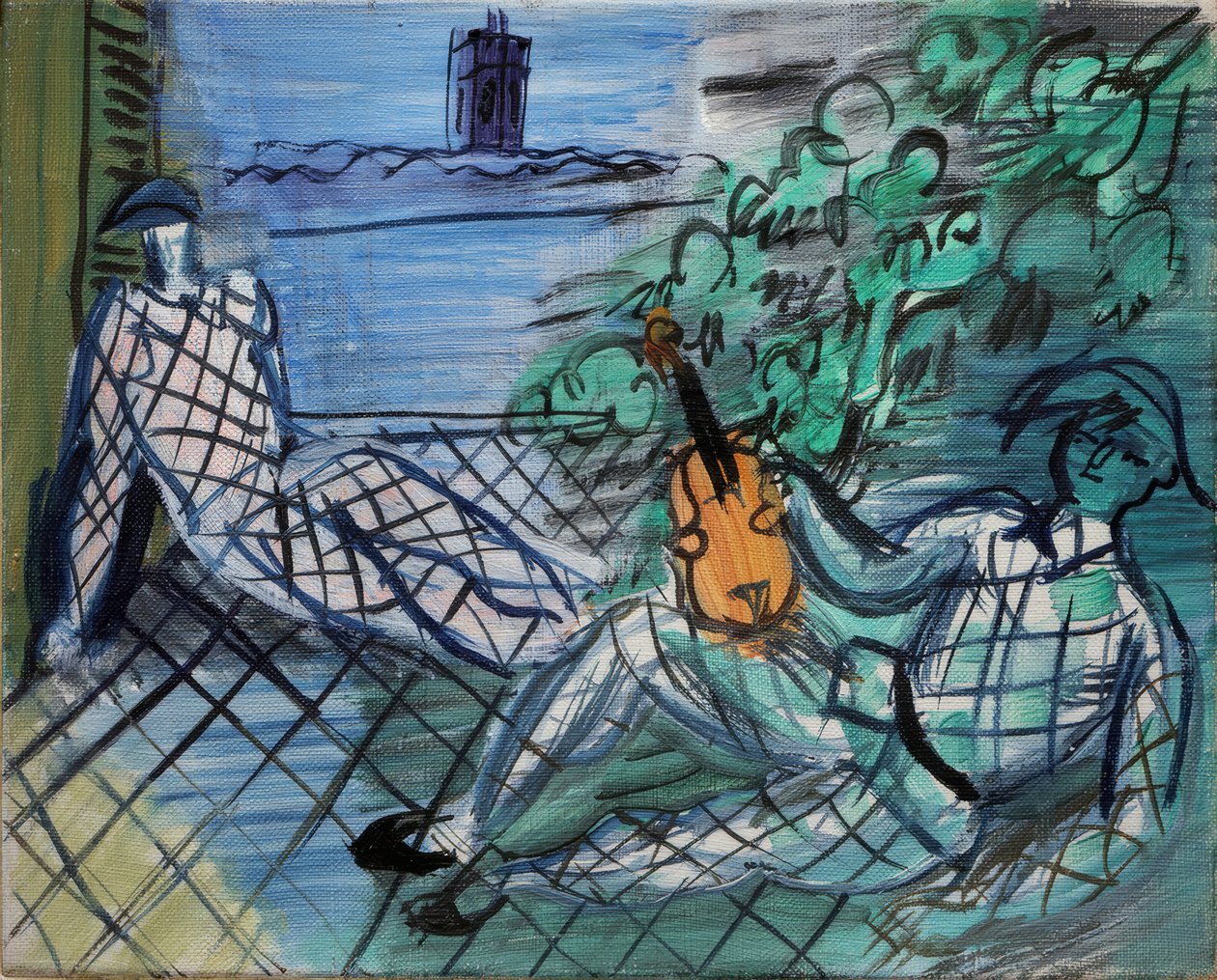 Arlequim verde e branco de Raoul Dufy