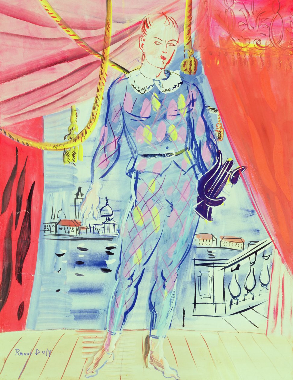 Arlequim com uma lira de Raoul Dufy