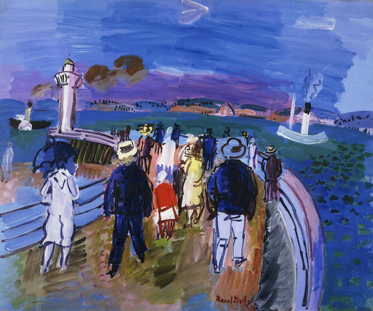 Docas de Honfleur; Le Quai de Honfleur de Raoul Dufy