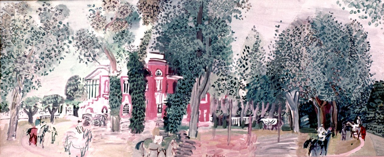 Corrida de cavalos em Deauville (aguarela sobre papel) de Raoul Dufy