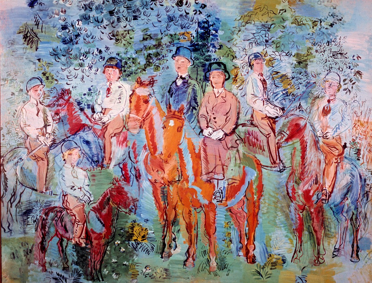 Cavaleiros na floresta de Raoul Dufy